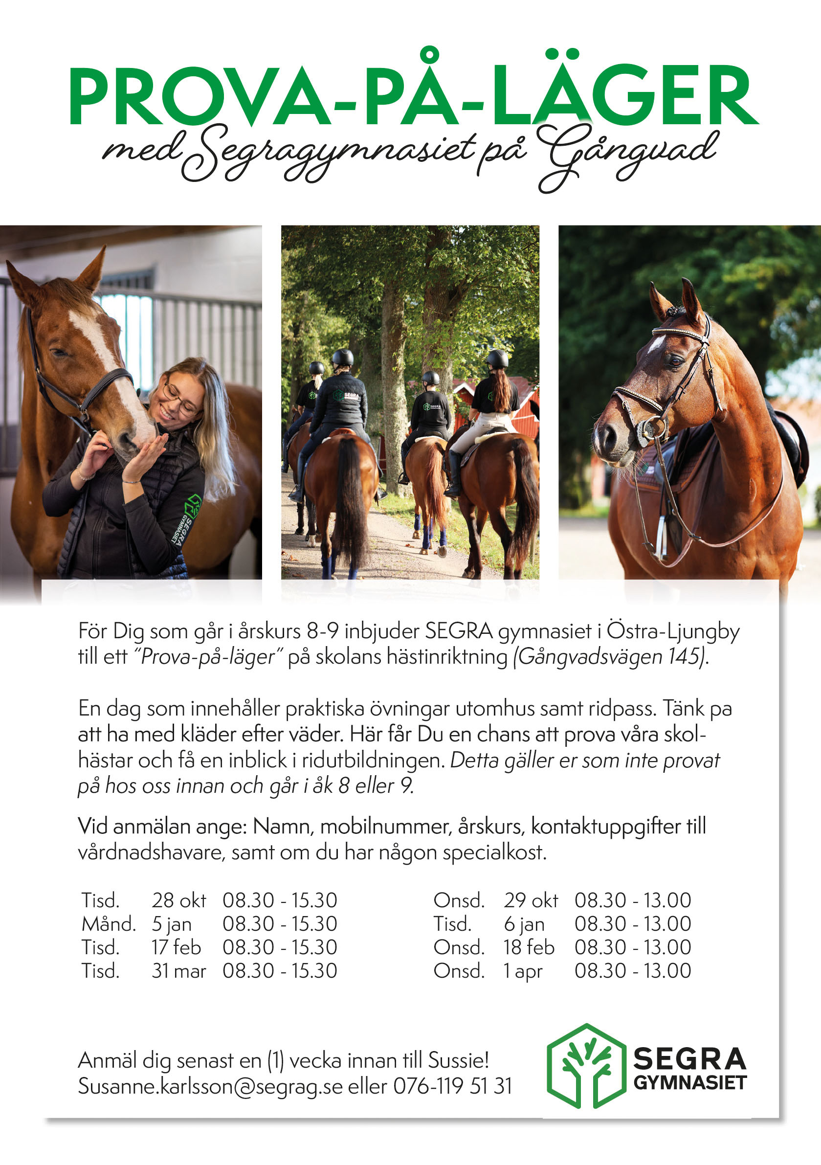 Du visar för närvarande Prova-på-läger