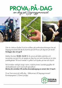 Läs mer om artikeln Prova på Lantbruk